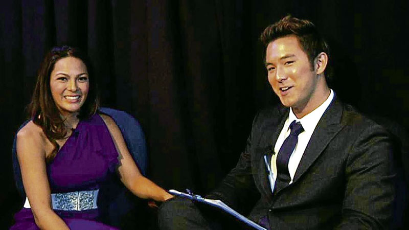 KC Concepcion with Dominic Lau on E News Asia 