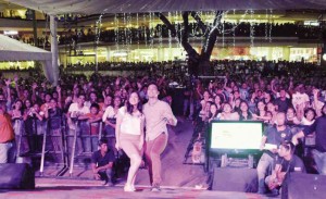 MALL crowd photographed with Joyce and Kristoffer