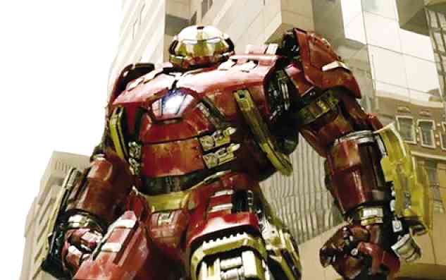 The Hulkbuster Iron Man suit, invented by Tony Stark (played by Robert Downey Jr.) 