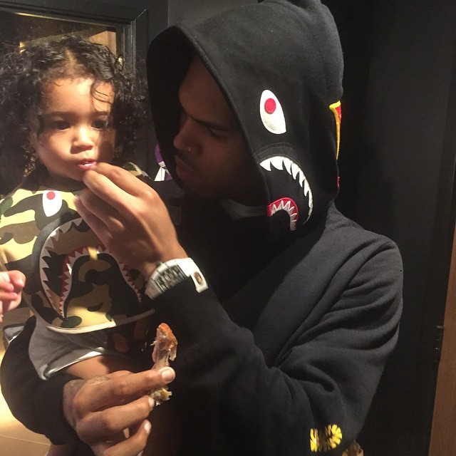 Chris Brown with daughter Royalty. INSTAGRAM PHOTO