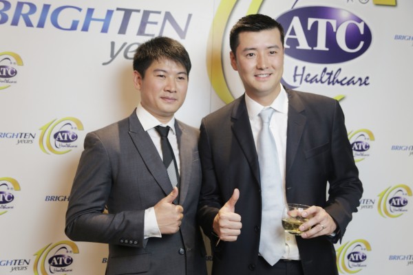Thumbs up for a job well done. ATC president Albert Chan and ATC Healthcare CEO Derick Wong