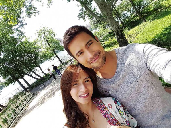 Sam Milby and Jennylyn Mercado (in New York for the shoot of “The Prenup”) plan to sweat it out in the gym before going out on a date.