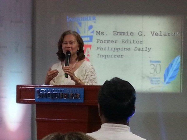 Guest of honor Emmie Velarde was one of the founders and prime movers of Inquirer Indie Bravo. She recently retired as PDI's entertainment editor.