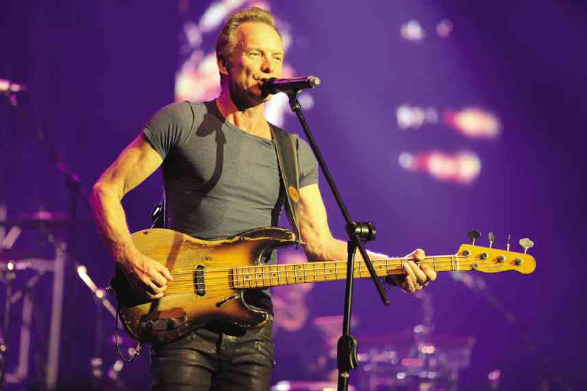 STING, ex vocalist of The Police, segued from low notes to high registers with ease.
