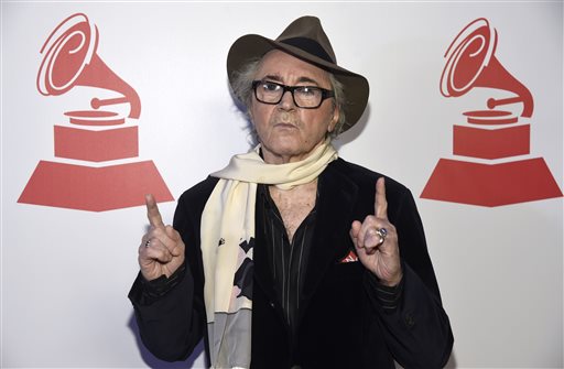  In this Wednesday, Nov. 18, 2015 file photo, Gato Barbieri arrives at the Lifetime Achievement and Trustees Awards presentation at the Ka Theater in the MGM Grand Hotel, in Las Vegas. Grammy winning Latin Jazz saxophonist Leonardo Gato Barbieri has died at a New York hospital, Saturday, April 2, 2016. (Photo by Chris Pizzello/Invision/AP, File)
