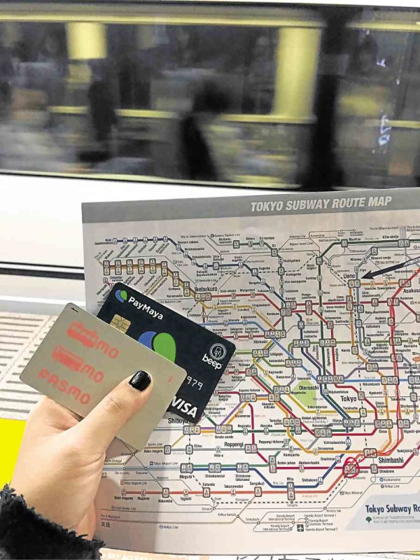 Tokyo essentials: subway map, Pasmo card and PayMaya Visa card