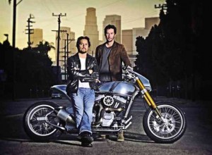 KEANU (right) with Arch Motorcycle cofounder Gard Hollinger    photo: courtesy of Arch Motorcycle