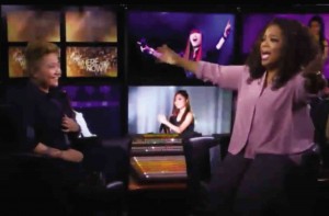 OPRAH Winfrey (right) hugged Charice and assured her: “I’m proud of you.” PHOTO: YouTube