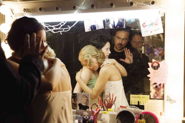 ALEJANDRO G. Iñarritu (right) directs Naomi Watts and Andrea Riseborough. Behind him is cinematographer Emmanuel Lubezki. Photos courtesy of Fox Searchlight Pictures 