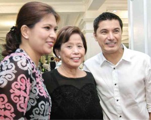 FROM LEFT: Rep. Lani Mercado, Mother Lily and Albert Martinez