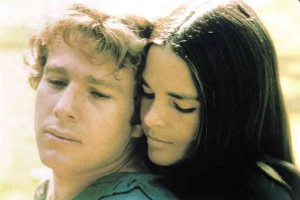 RYAN O’Neal and Ali MacGraw in “Love Story”