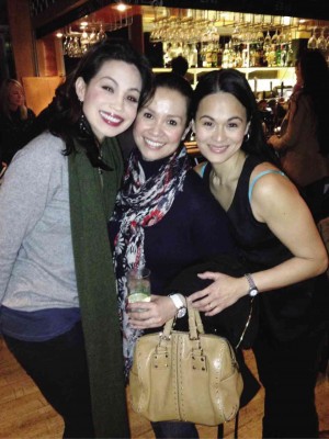 THE AUTHOR with Natalie Mendoza, left, and Gia Macuja-Atchison, right        photo: Facebook