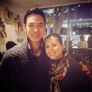 AUTHOR with Mark Bautista, whom she finds “charming, charismatic, sexy, strong” as Ferdinand Marcos. photo: Facebook