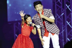 Lyca and Darren in a lively duet 