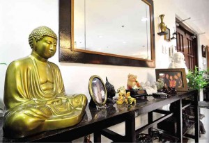 Golden Buddha, which is 60 years old, is from her mom’s collection.