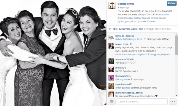 Friends pose with the couple during a fashion shoot. PHOTO FROM DANTES’ INSTAGRAM ACCOUNT