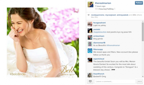 Rivera poses in a white dress as an endorser of a beauty brand. PHOTO FROM RIVERA’S INSTAGRAM ACCOUNT