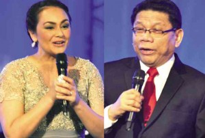 DONITA Rose co-emceed with Mike Enriquez (right)