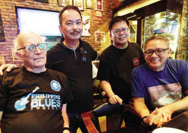 (From left) Blues Asia Network’s Tom Colvin, and PBS head honchos Peng Perez de Tagle, Allan Magturo and Eddieboy Santos