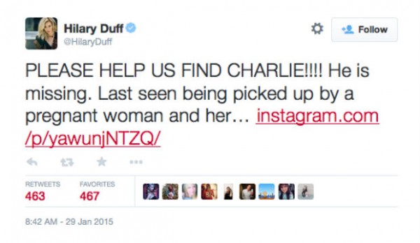 Hilary Duff Tweet