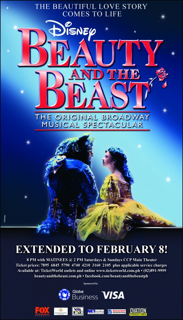 Disney’s ‘Beauty and the Beast’ extended anew until Feb. 8 | Inquirer ...