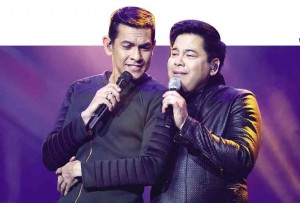 GARY Valenciano (left) and Martin Nievera brought their individual styles to the harmonious mix.
