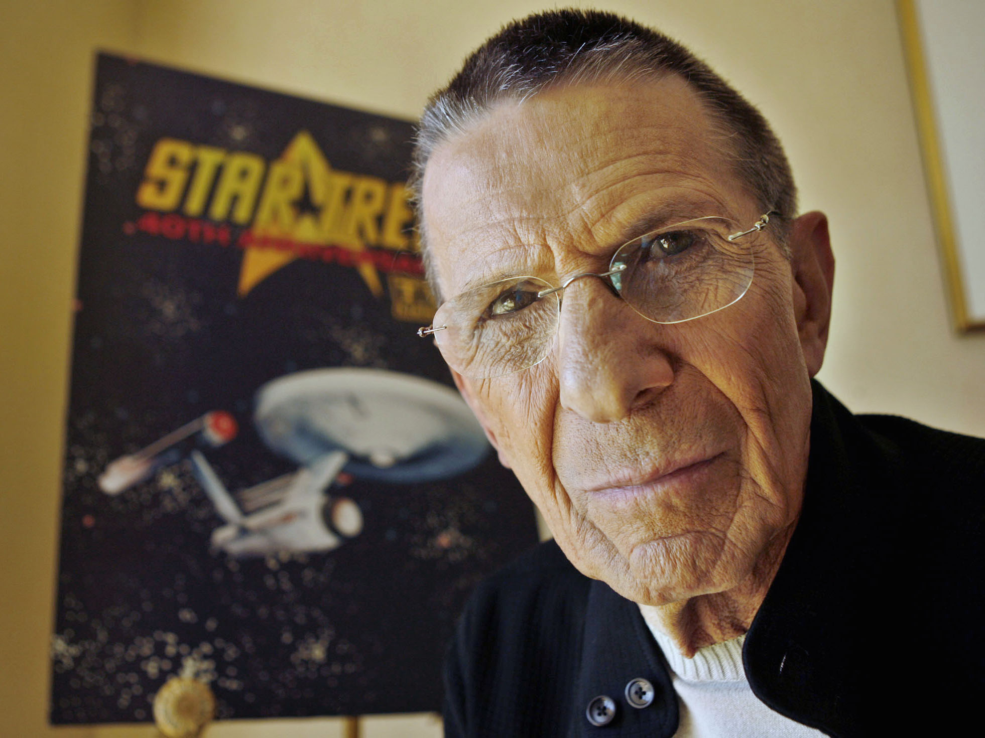 In this Aug. 9, 2006, file photo, actor Leonard Nimoy poses for a photograph in Los Angeles. Nimoy, famous for playing officer Mr. Spock in “Star Trek” died Friday, Feb. 27, 2015 in Los Angeles of end-stage chronic obstructive pulmonary disease. He was 83. AP PHOTO/RIC FRANCIS 
