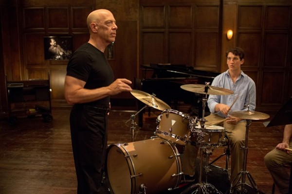 This image released by Sony Pictures Classics shows J.K. Simmons, left, and Miles Teller in a scene from "Whiplash." The film received five Oscar nominations, including best picture and best supporting actor for Simmon's performance. The 87th Annual Academy Awards will take place on Sunday, Feb. 22, 2015, at the Dolby Theatre in Los Angeles. (AP Photo/Sony Pictures Classics, Daniel McFadden)