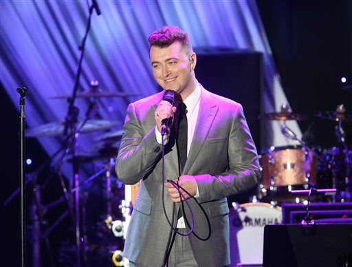 Sam Smith performs at the 2015 Clive Davis Pre-Grammy Gala show at the Beverly Hilton Hotel on Saturday, Feb. 7, 2015, in Beverly Hills, Calif.  AP