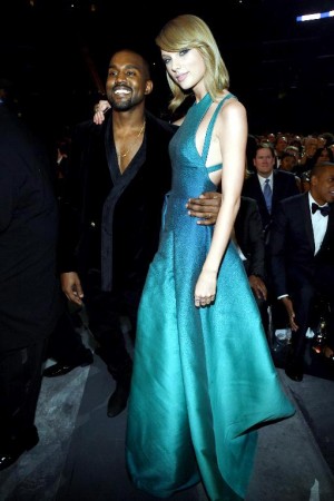 Recording Artists Kanye West and Taylor Swift attend The 57th Annual GRAMMY Awards at the STAPLES Center on February 8, 2015 in Los Angeles, California. Larry Busacca/Getty Images