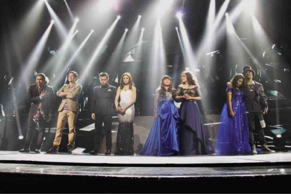 NERVE-WRACKING wait for the results (from left): Rence Rapanot and Coach Bamboo, Jason Dy and Coach Sarah, Leah Patricio and Coach Lea, Alisah Bonaobra and Coach apl.de.ap.