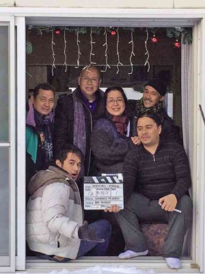 CAST of “Imbisibol,” with director Lawrence Fajardo (right, foreground). INQSnap this page to view the video! FACEBOOK PHOTO