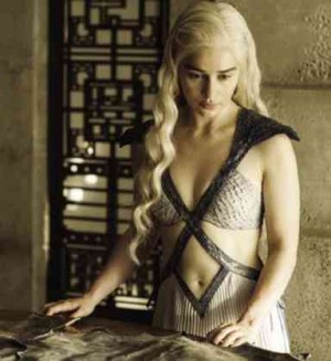 EMILIA Clarke as Daenerys Targaryen in “Game of Thrones”