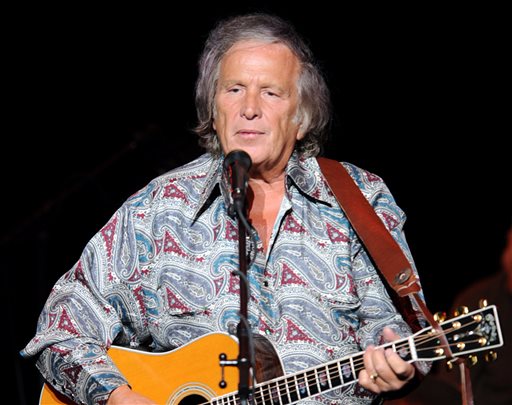 In this July 3, 2012 file photo provided by the Las Vegas News Bureau, Don McLean performs at the Las Vegas Hotel and Casino in Las Vegas. McLean’s original manuscript and notes to “American Pie” sold at auction Tuesday, April 7, 2015, for $1.2 million at Christie’s. AP
