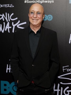 In this Oct. 14, 2014 file photo, bandleader Paul Shaffer attends the premiere of HBO's "Foo Fighters Sonic Highway" in New York. Shaffer, 65, has been the gravel-voiced sidekick of David Letterman since 1982. Letterman is retiring on May 20. AP 