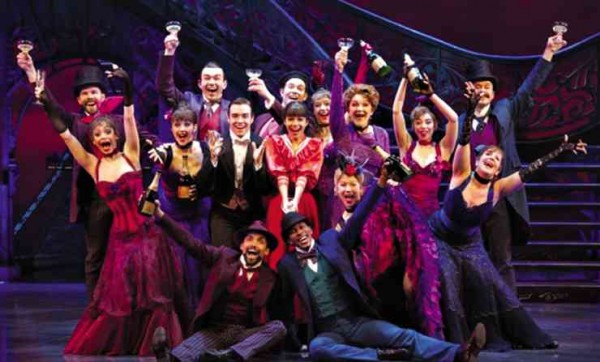 THE ACTRESS (center, second row) with the cast of “Gigi”  photo: MARGOT SCHULMAN 