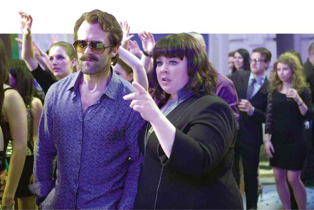 STATHAM (left, in disguise), calls “Spy” costar Melissa McCarthy a “sweetheart.”