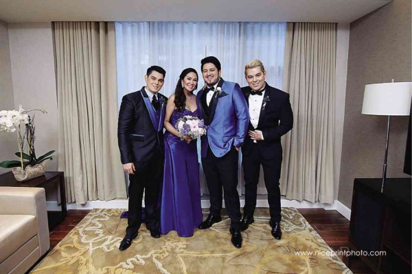 THE GROOM (second from right) with siblings (from left) Richard, Ruffa and Raymond