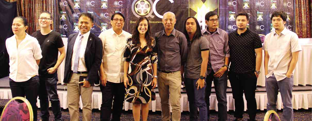 FILMMAKERS and fest organizers, led by festival board chair and Quezon City Vice Mayor Joy Belmonte (fifth from left), at the launch