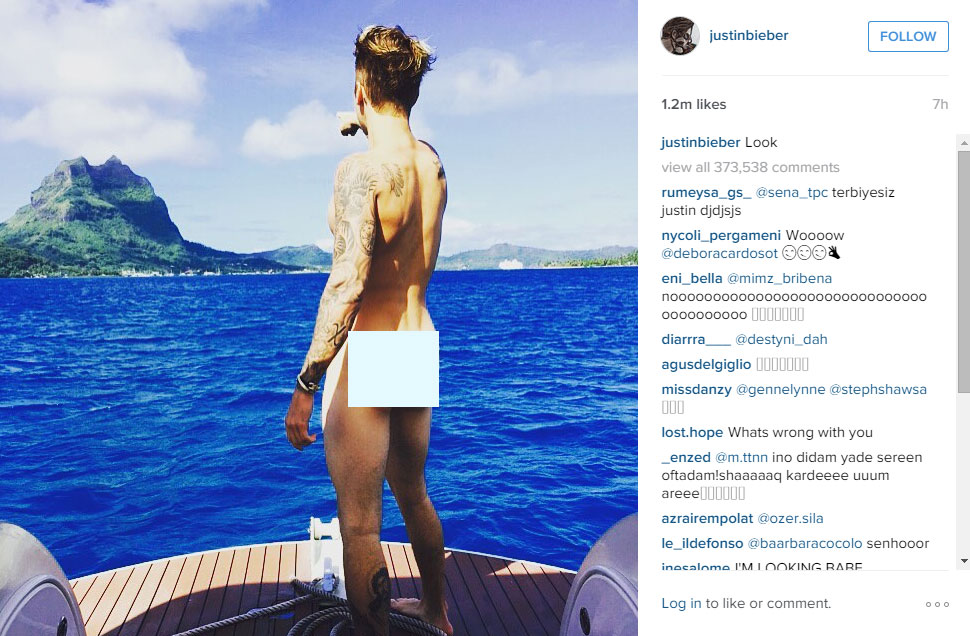 Screengrabbed from Justin Bieber's Instagram account