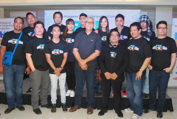 PhilPop Executive Director Ryan Cayabyab pose with this year's finalists. 