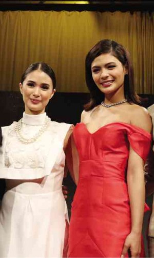 HEART Evangelista (left) and Lovi Poe have just launched their own campaign—on television, that is.