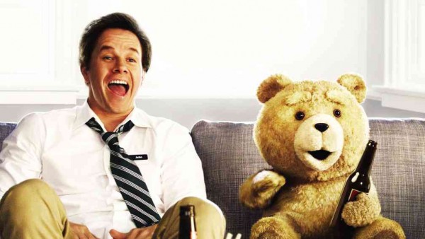 WAHLBERG AND TED. More  wacky irreverence.