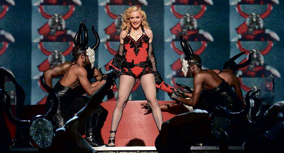 ‘HORN-Y’ The upcoming Philippine leg ofMadonna’s Rebel Heart tour promises to be a theatrical spectacle, as sampled by her performance at the 2015 Grammy Awards held in February in Los Angeles. PHOTO FROM FACEBOOK PAGE/MADONNA