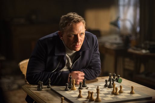 This photo provided by Sony shows Daniel Craig as James Bond in Metro-Goldwyn-Mayer Pictures/Columbia Pictures/EON Productions action adventure, "Spectre." The movie releases in U.S. theaters on Nov. 6, 2015. (Susie Allnutt/Sony via AP)
