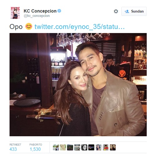 SCREENGRAB from KC Concepcion's Twitter account