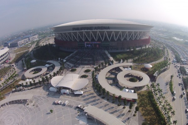 Drone photo of the Philippine Arena on Saturday morning. Photo by Rem Zamora/INQUIRER