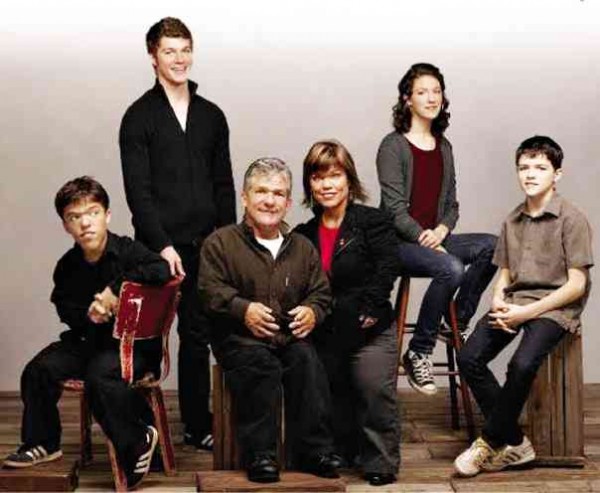 THE ROLOFF family  (from left): Zachary, Jeremy, Matt, Amy, Molly and Jacob