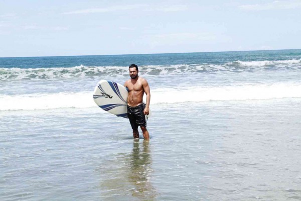 SID LUCERO improved as a surfer during filming.