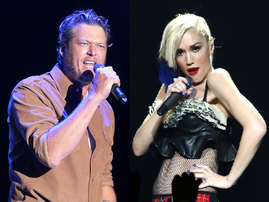FILE - This June 26, 2015 file photo, singer-songwriter Blake Shelton performs at the 2015 Big Barrel Country Music Festival in Dover, Del. Recently divorced singer Blake Shelton and Gwen Stefani, who filed for divorce in August, are dating. A representative for Shelton confirmed on Wednesday that the two stars are a couple. Both Shelton and Stefani are mentors on NBC’s “The Voice.” (Photo by Owen Sweeney/Invision/AP, File)